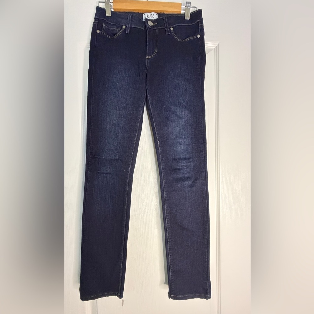 PAIGE Skyline Skinny Jeans in Dark Blue Denim Size 27